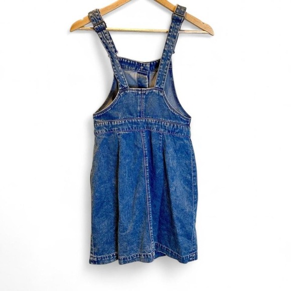 H&M Denim Overall Mini Dress Size 4 100% Cotton - Picture 2 of 7